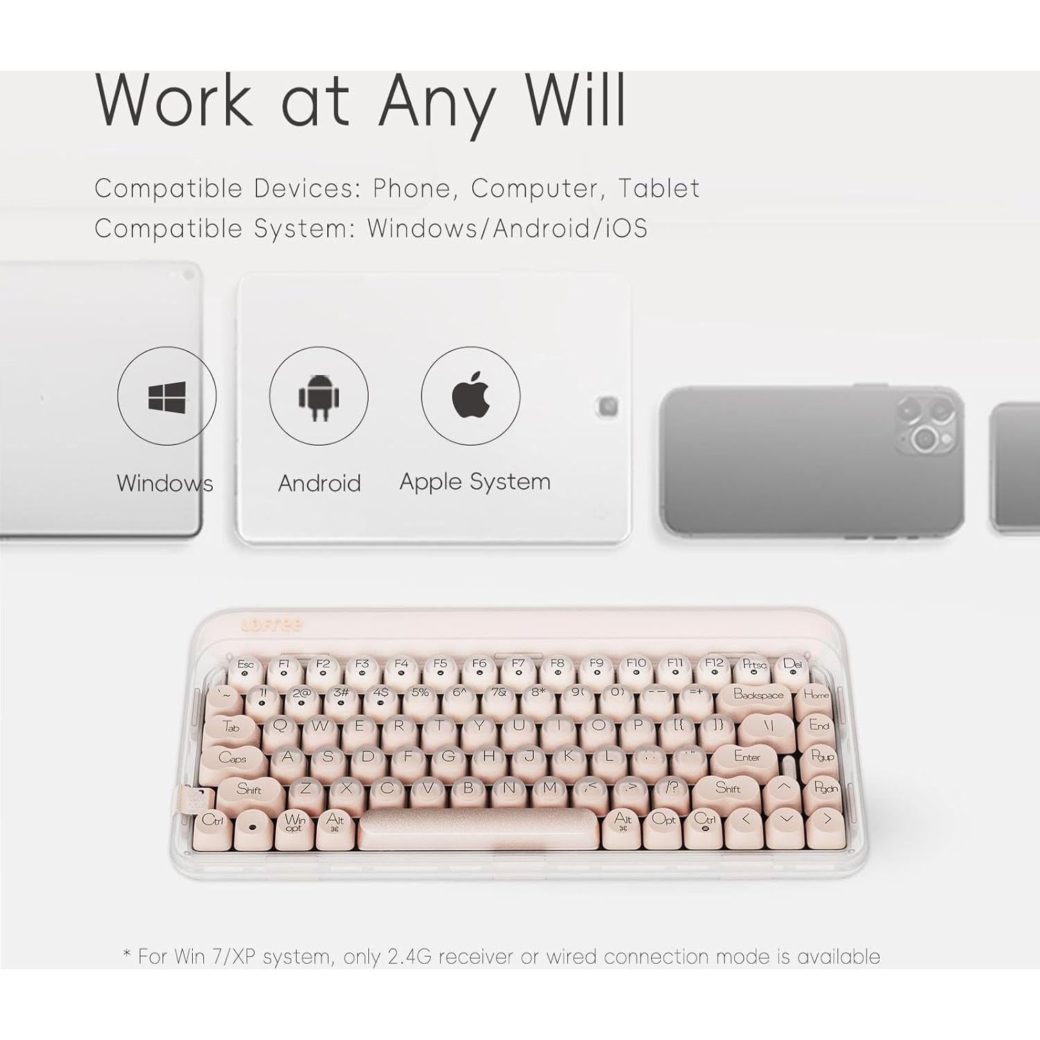 Teclado Mecánico LOFREE DOT 75% con Ratón Bluetooth Ajustable