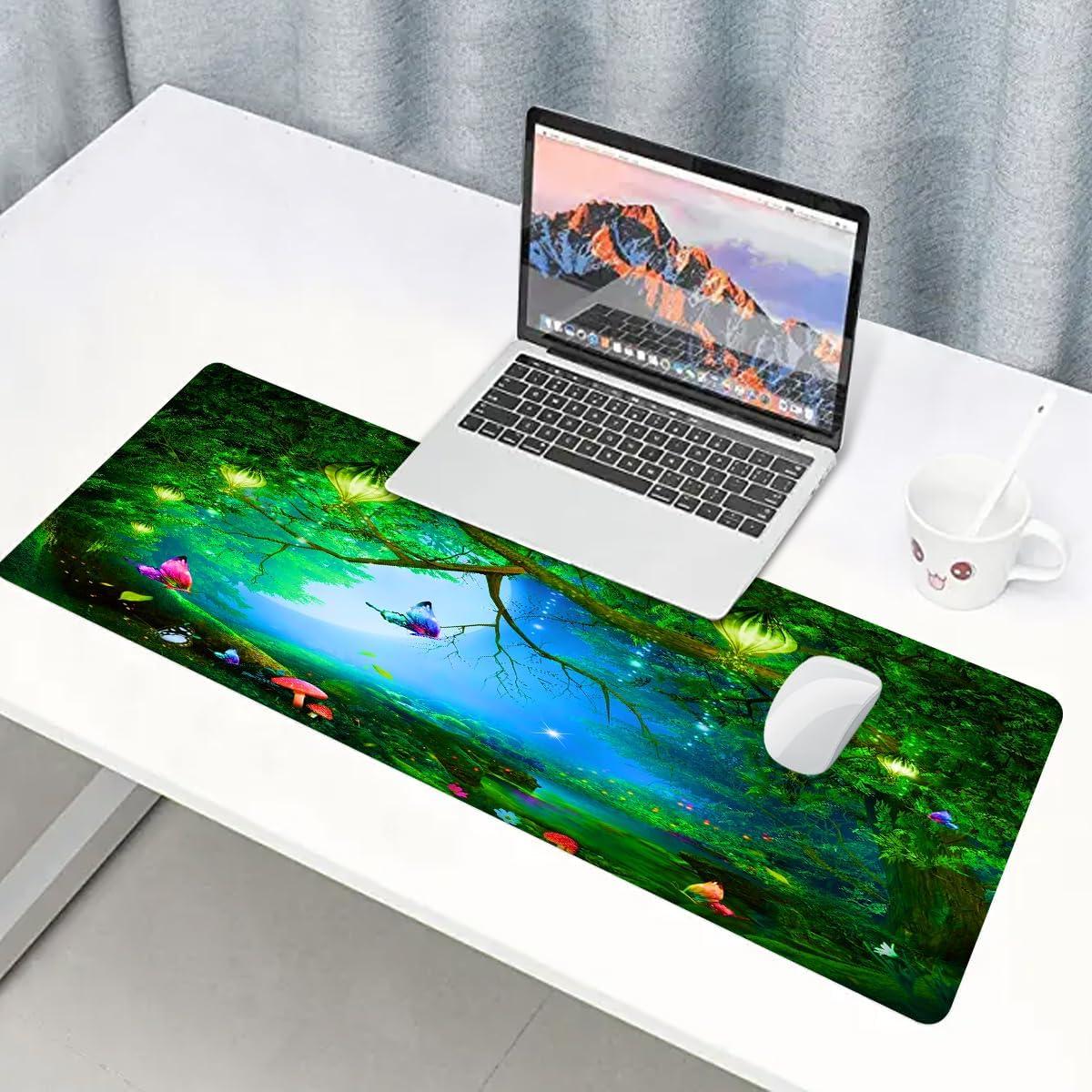 Alfombrilla de Ratón Grande LshyMn 80x30 cm Suave Antideslizante