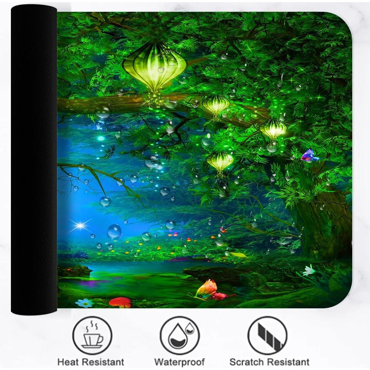 Alfombrilla de Ratón Grande LshyMn 80x30 cm Suave Antideslizante