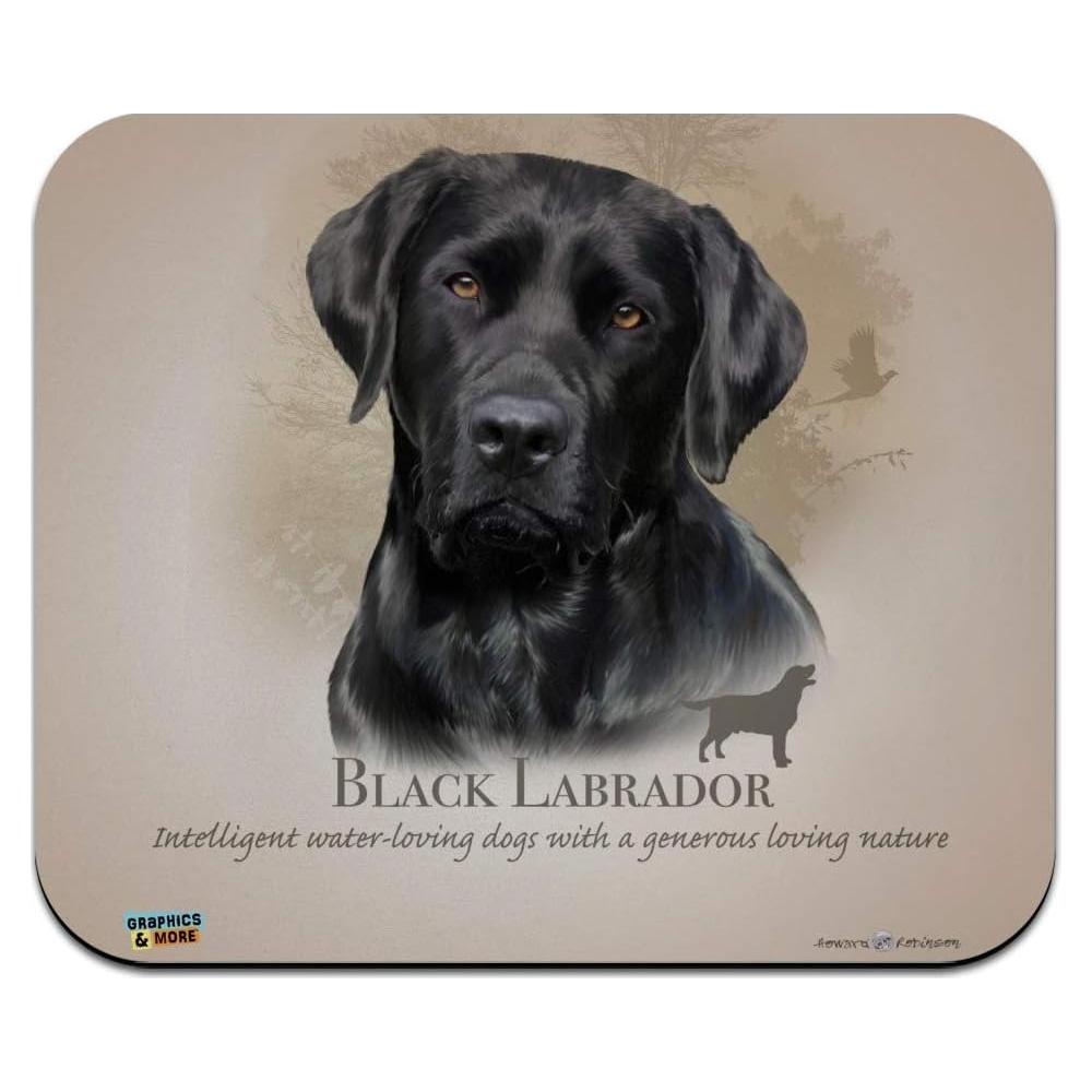 Alfombrilla de Ratón Graphics & More Labrador Negro 23.6x19.8cm