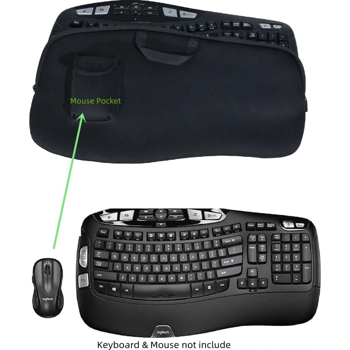 Bolsa de neopreno para teclado Logitech K350 MK550 MK570