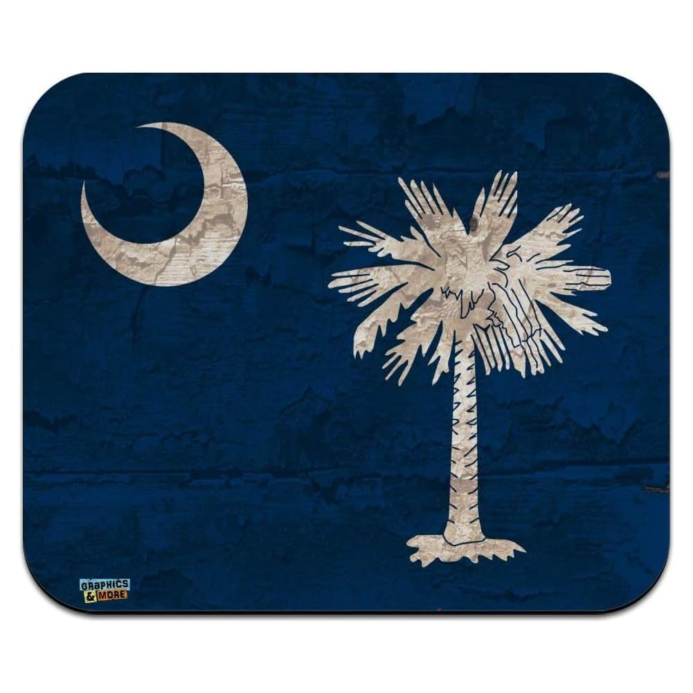 Alfombrilla de Ratón Rústica Bandera Carolina del Sur 23.6x19.8cm