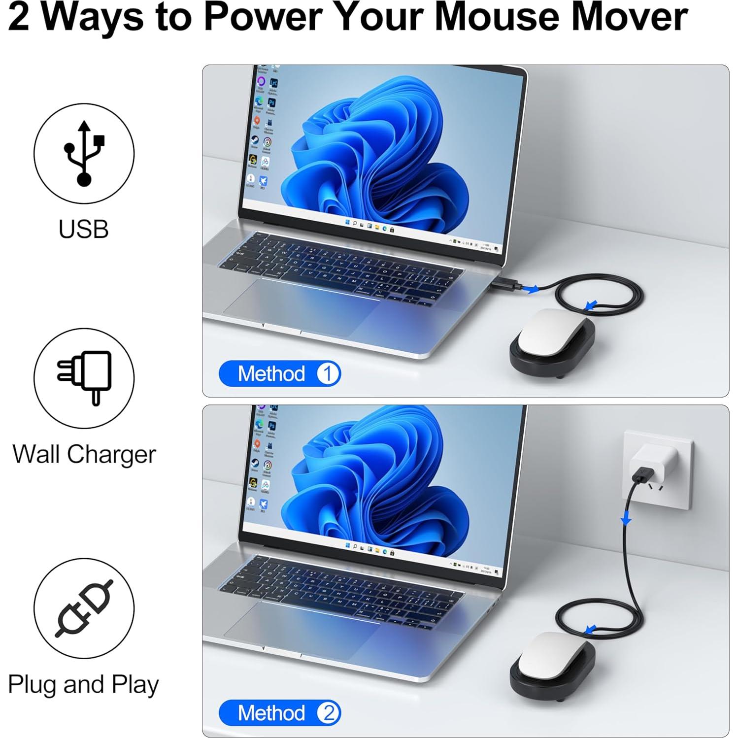 Mouse Jiggler Indetectable VoroDcip con Temporizador y Diseño Silencioso