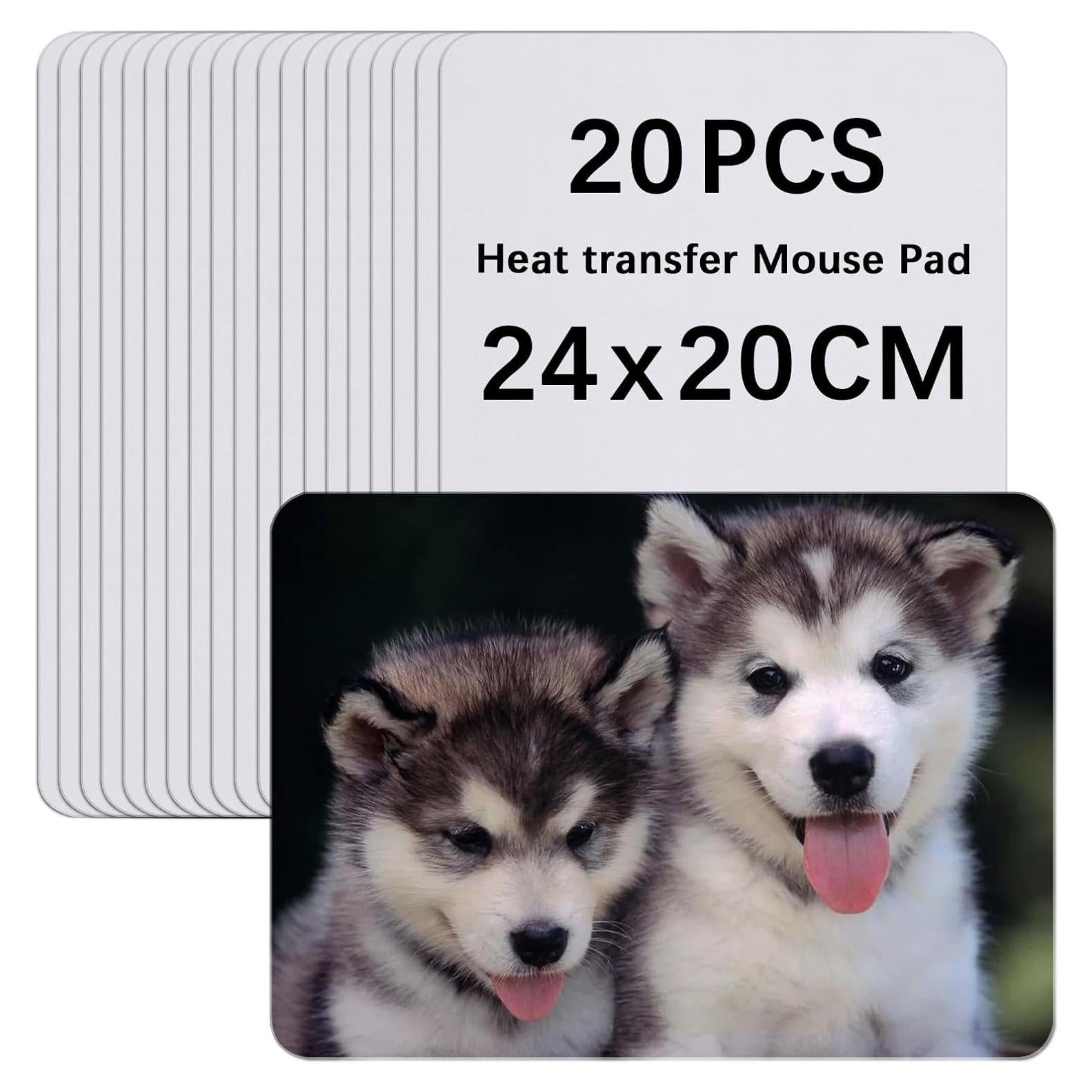 20 Alfombrillas de Ratón Blancas ORJ 24x20cm Personalizables