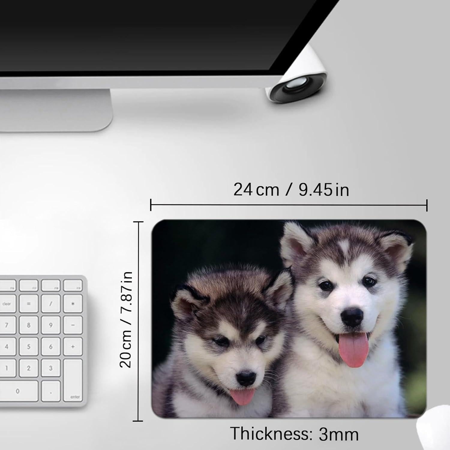 20 Alfombrillas de Ratón Blancas ORJ 24x20cm Personalizables