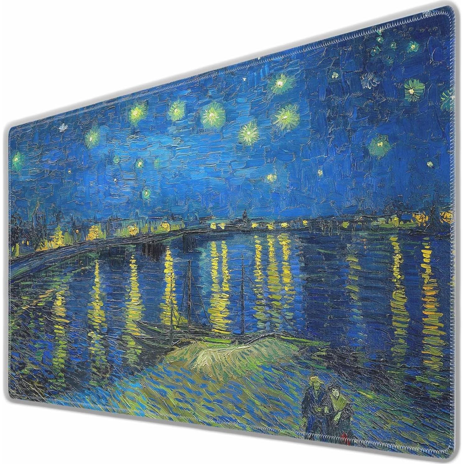 Alfombrilla de Ratón Grande Y YIHANGBEST Noche sobre el Ródano 90x40cm