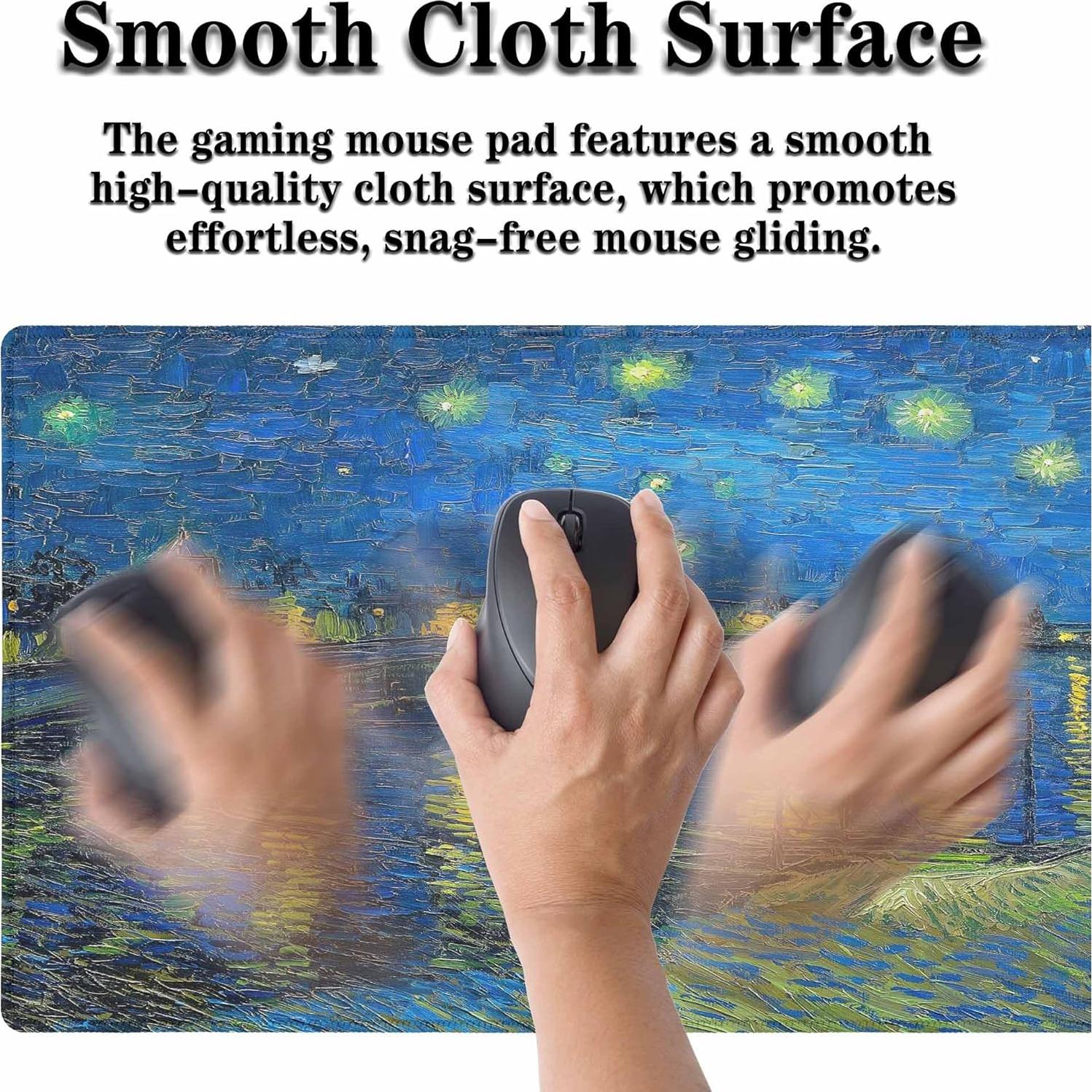 Alfombrilla de Ratón Grande Y YIHANGBEST Noche sobre el Ródano 90x40cm