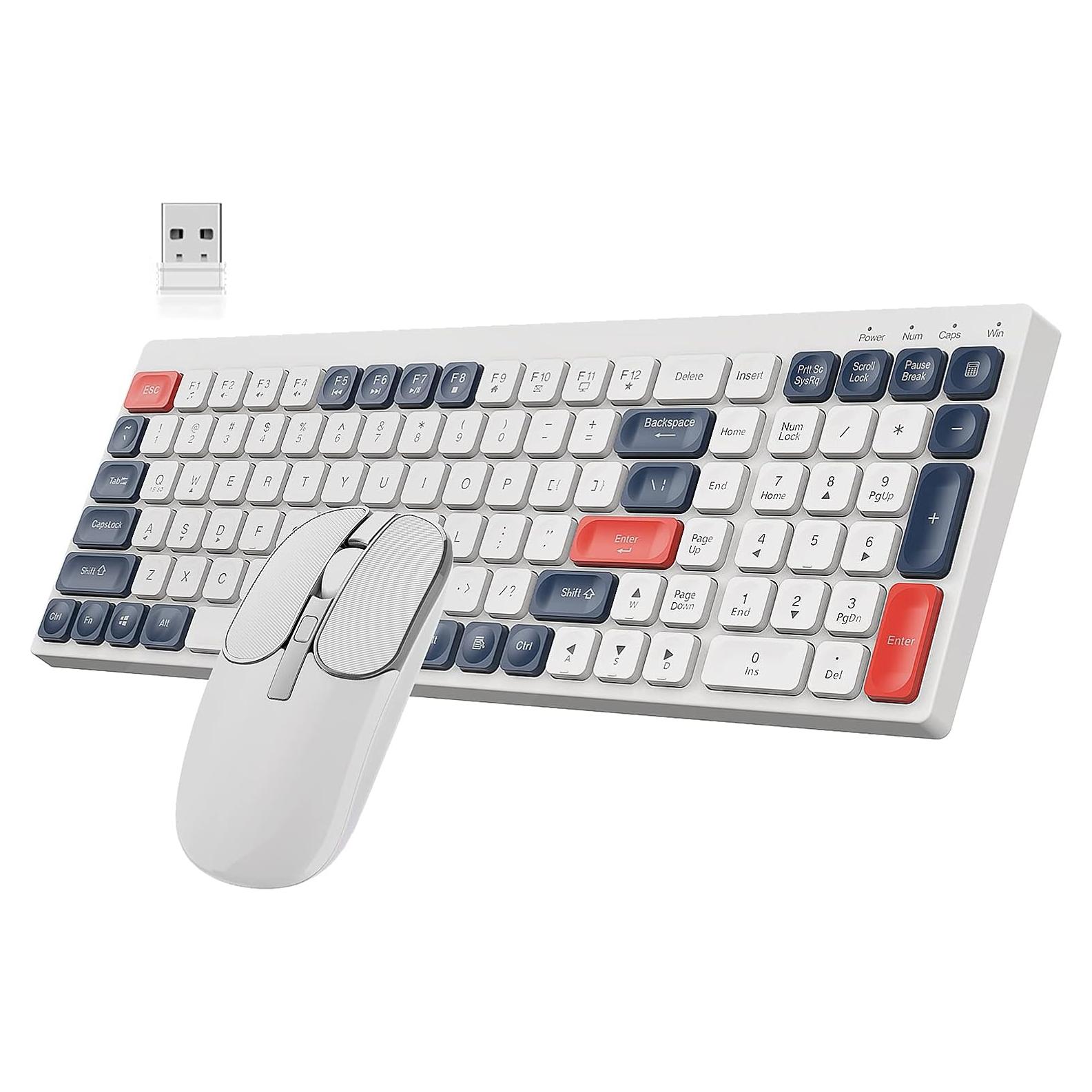 Combo Teclado y Ratón Inalámbrico KEDAFE Verde Recargable