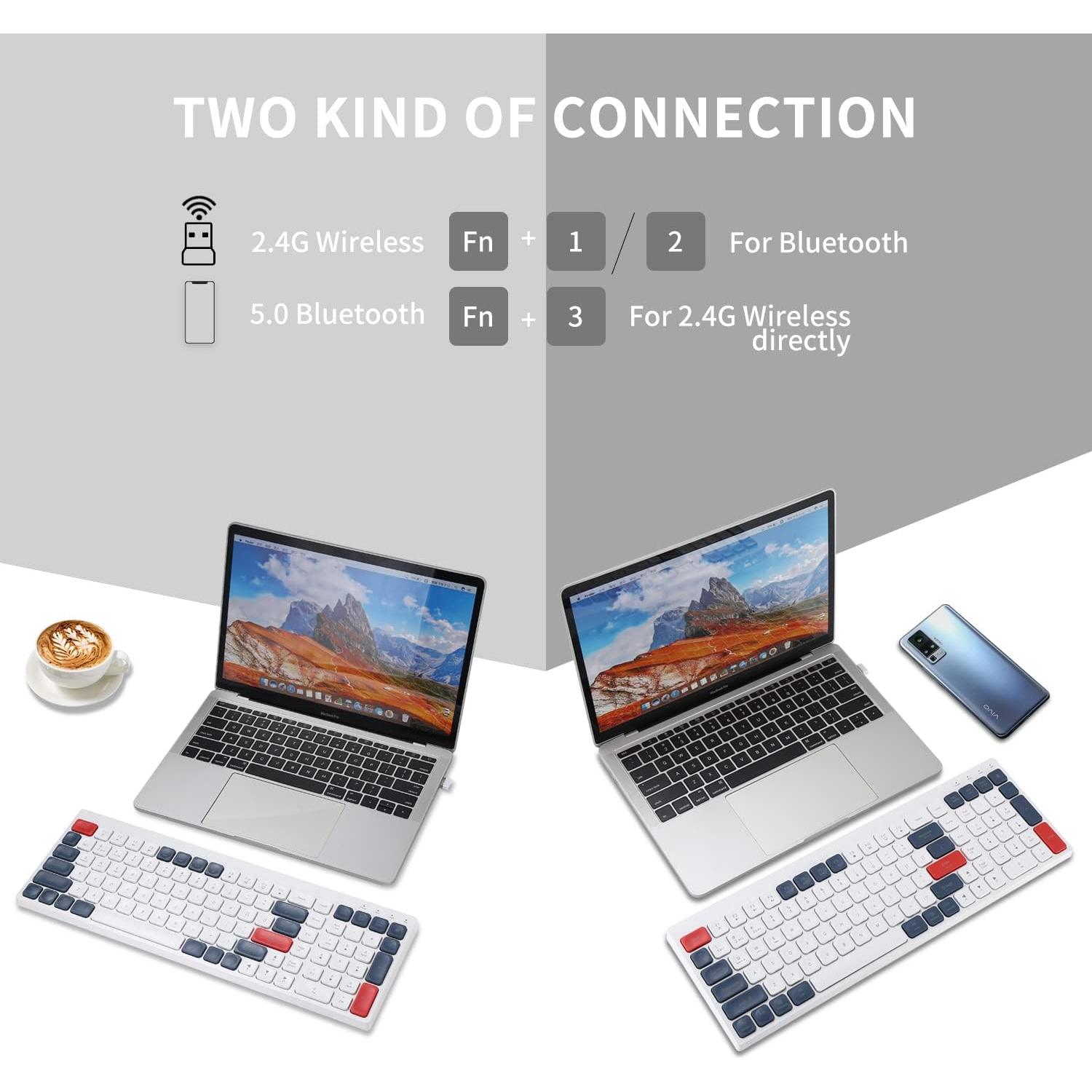 Combo Teclado y Ratón Inalámbrico KEDAFE Verde Recargable