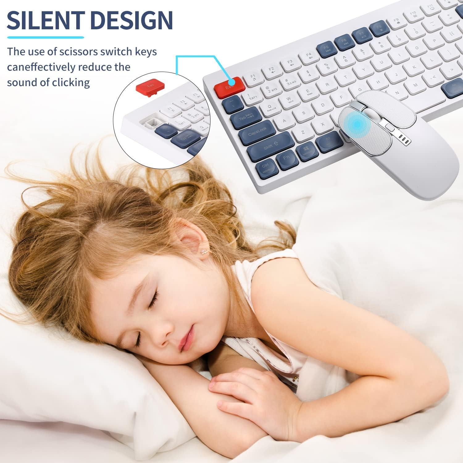 Combo Teclado y Ratón Inalámbrico KEDAFE Verde Recargable