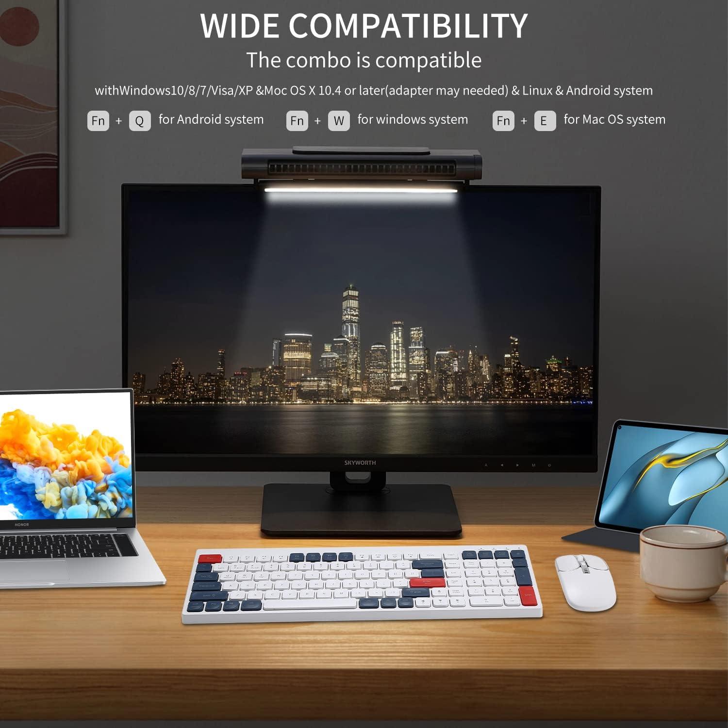Combo Teclado y Ratón Inalámbrico KEDAFE Verde Recargable