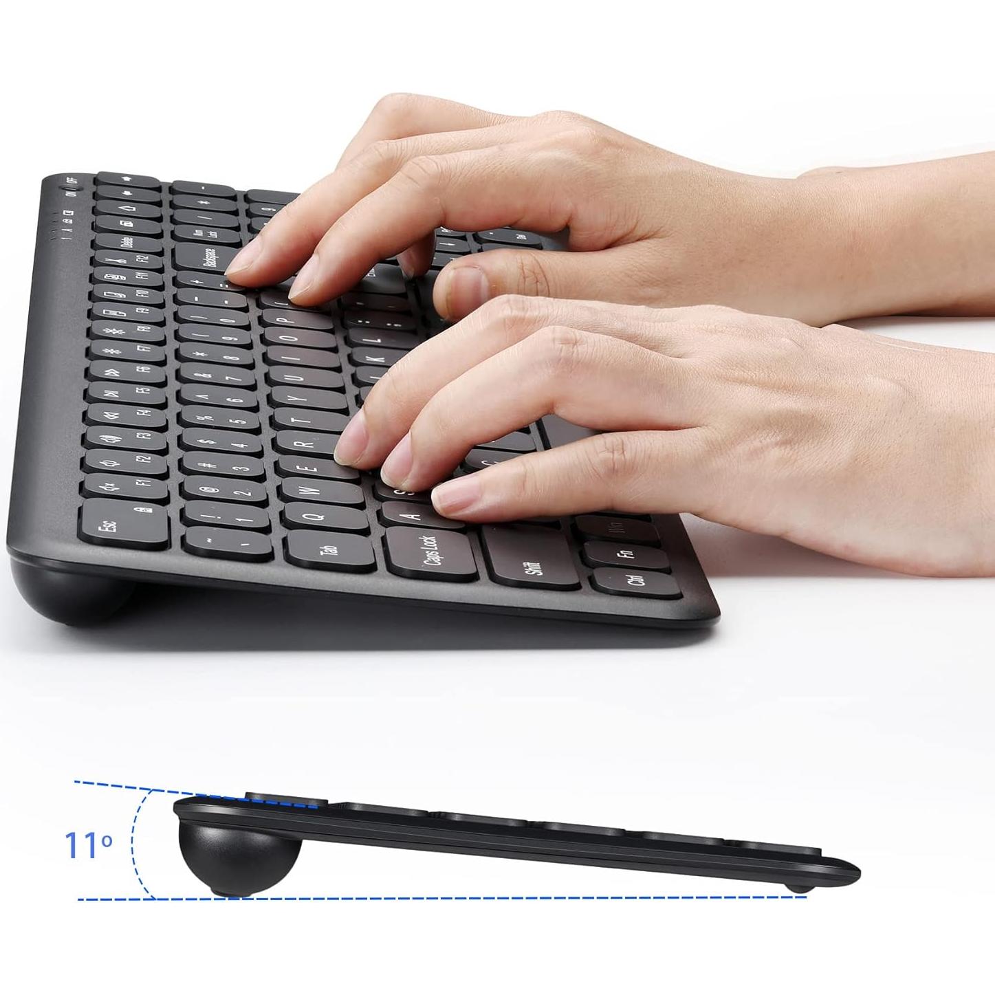 Combo Teclado y Ratón Inalámbrico SurnQiee Retroiluminado