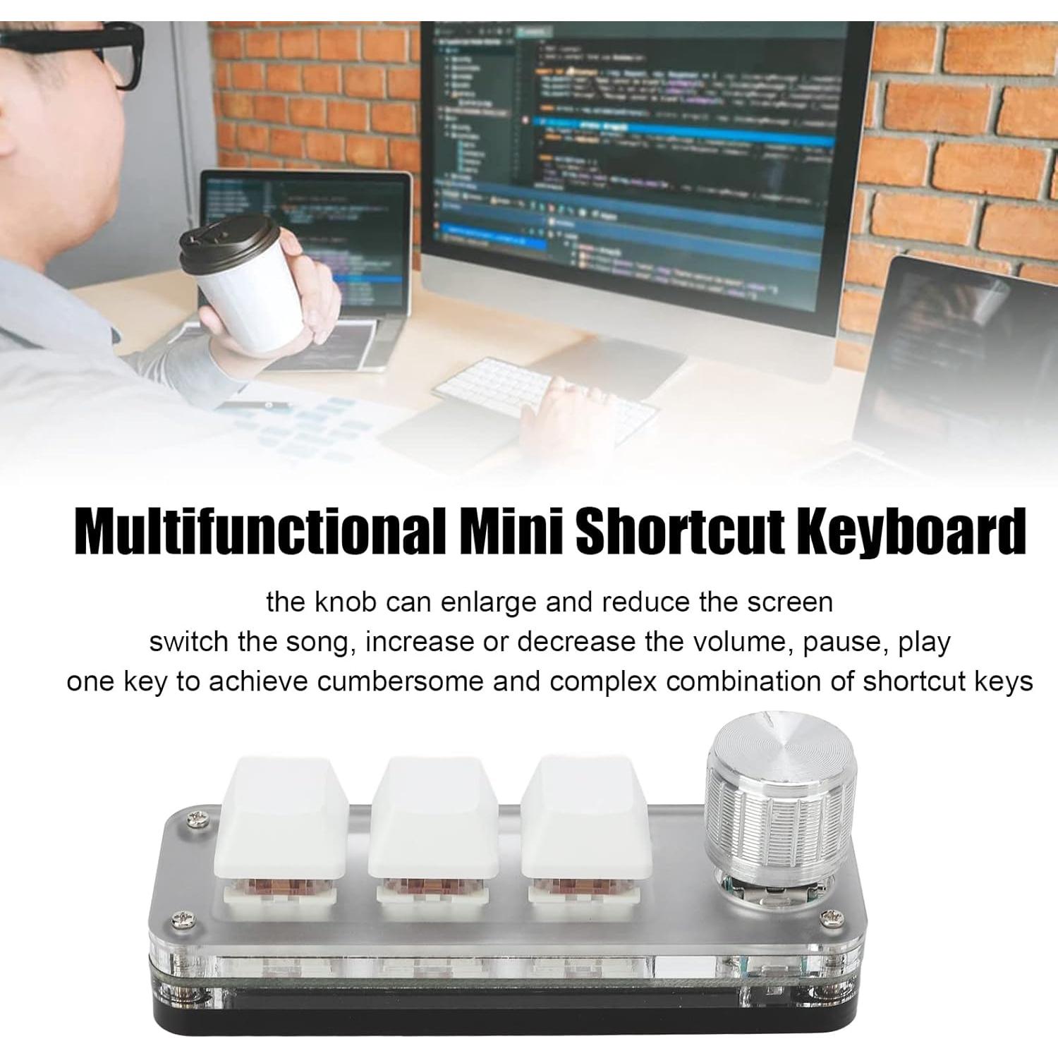 Teclado Mecánico Mini Yoidesu 3 Teclas RGB Programable