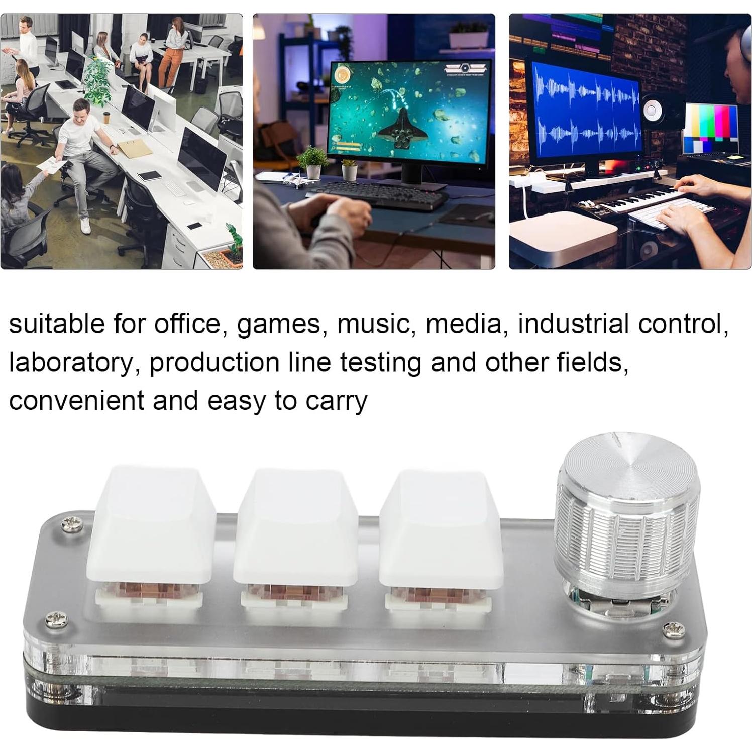 Teclado Mecánico Mini Yoidesu 3 Teclas RGB Programable