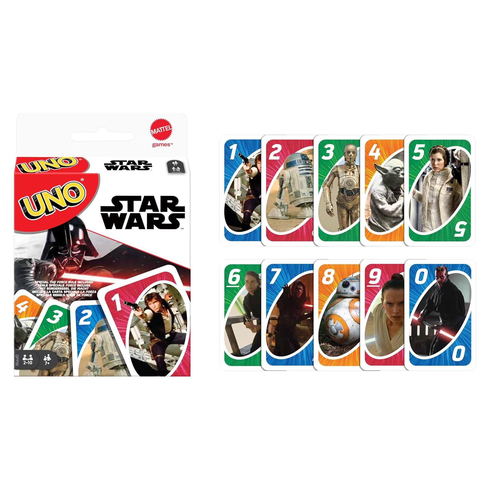 Juego de Cartas UNO Star Wars Mattel 112 Cartas Especial