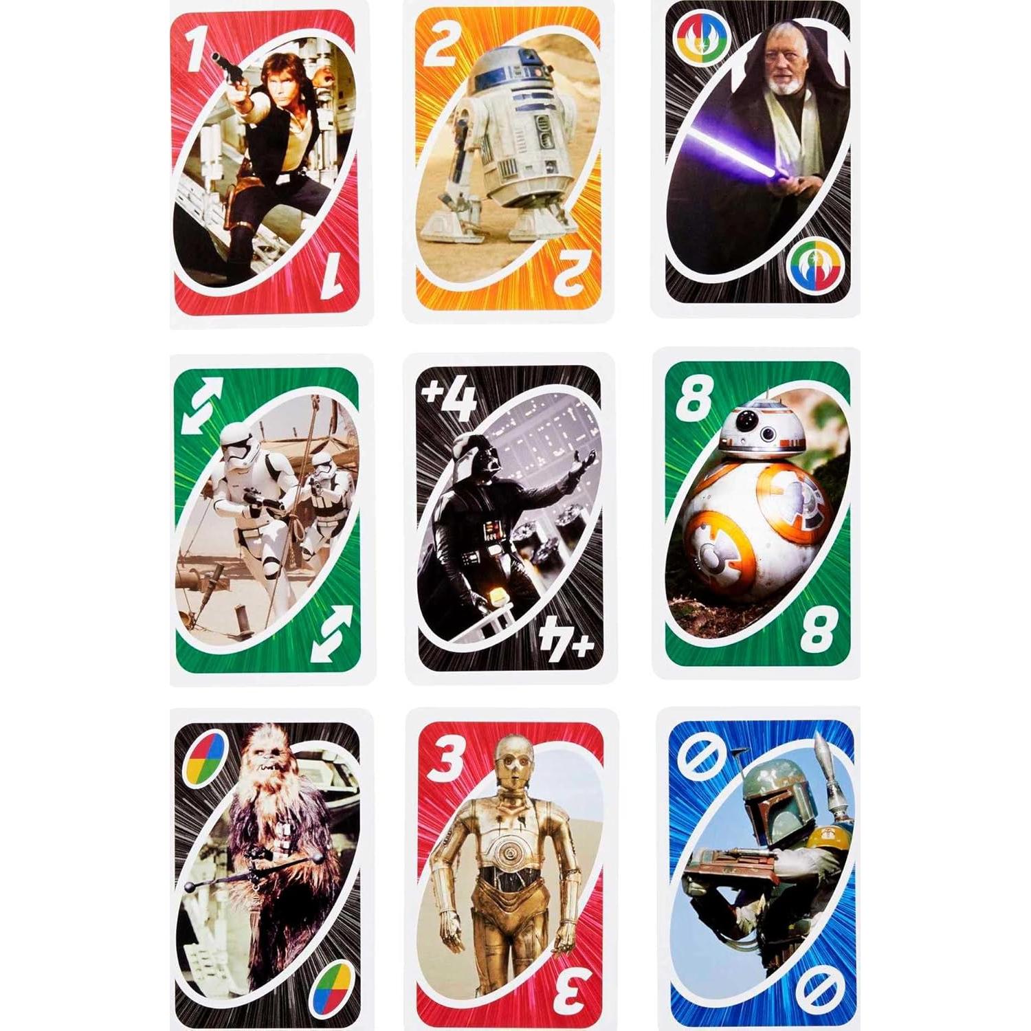 Juego de Cartas UNO Star Wars Mattel 112 Cartas Especial