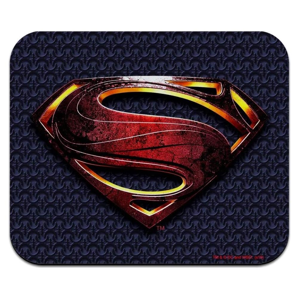 Justice League Movie Superman Logo Low Profile Thin Rubber Mouse Pad Mousepad