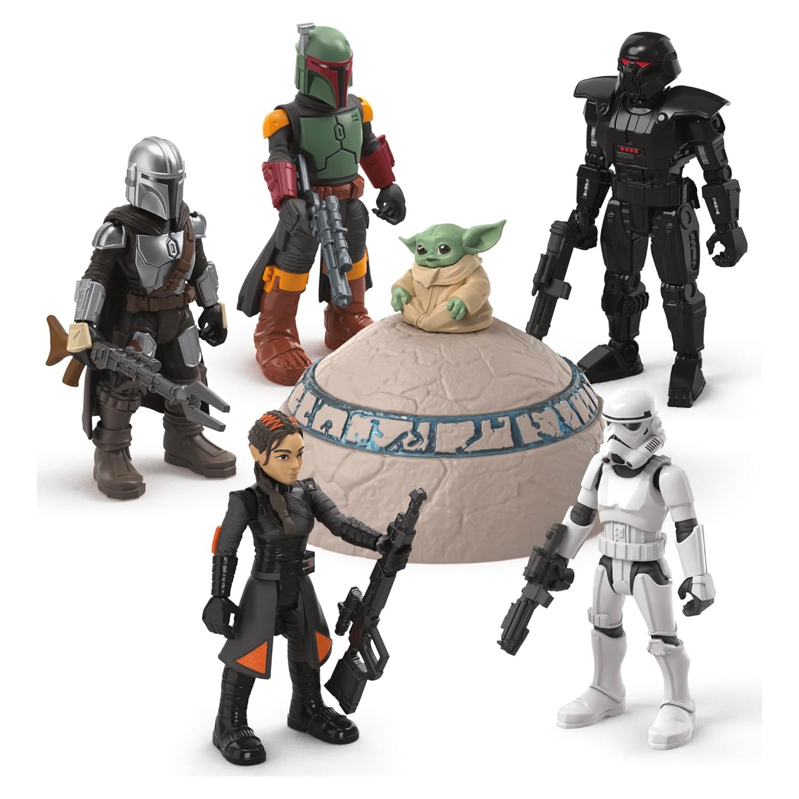 Set de Figuras de Acción Star Wars Mandaloriano 6 Figuras 8 Accesorios