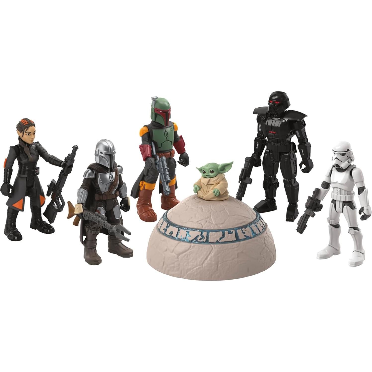 Set de Figuras de Acción Star Wars Mandaloriano 6 Figuras 8 Accesorios