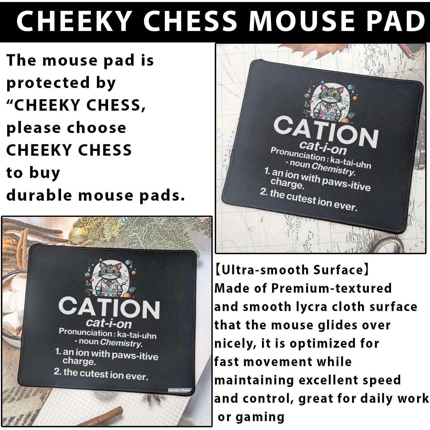 Alfombrilla de Ratón CheekyChess Cation 240x200mm Antideslizante