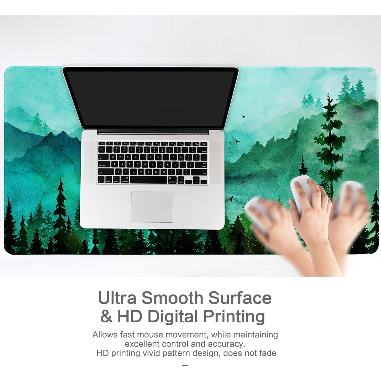 Alfombrilla de Ratón Grande Lokigo Bosque Verde 80x40 cm