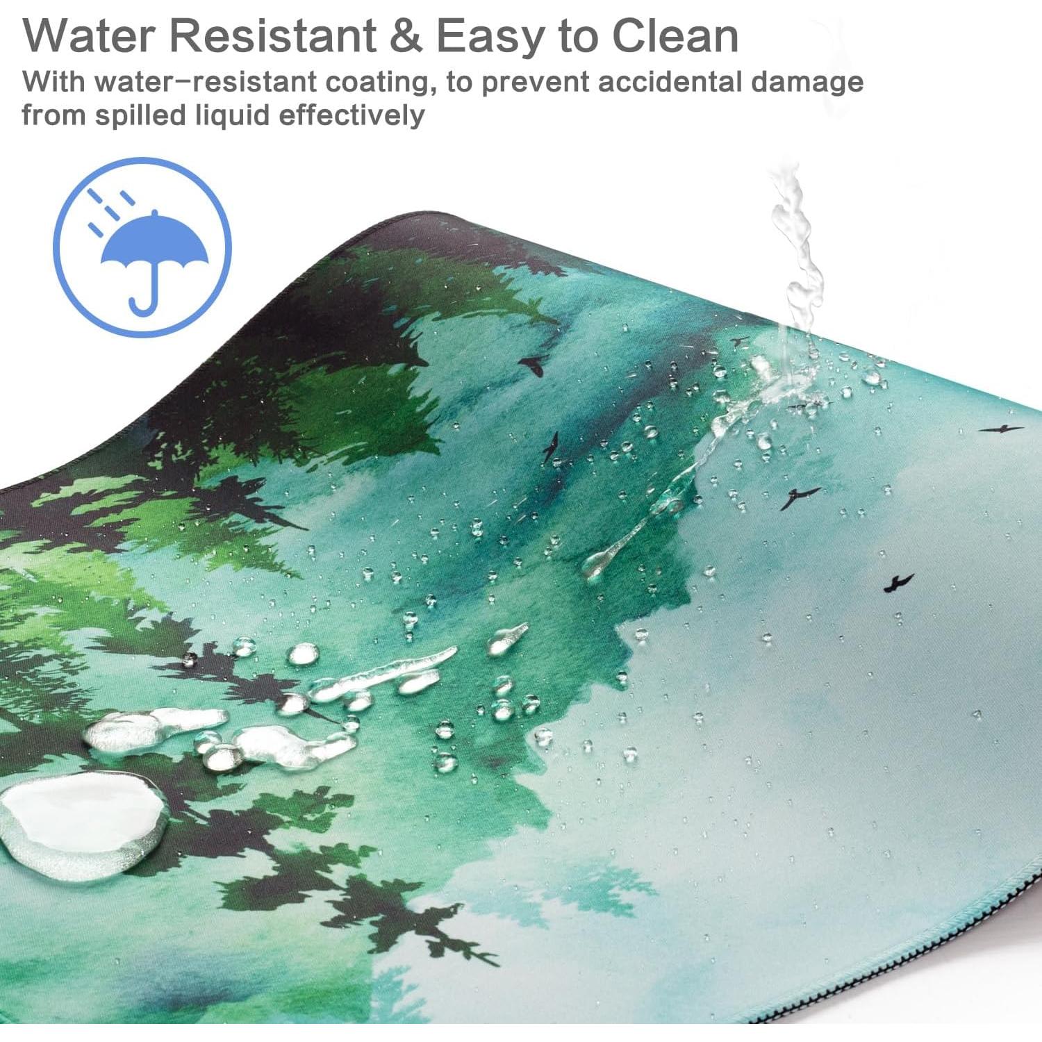 Alfombrilla de Ratón Grande Lokigo Bosque Verde 80x40 cm