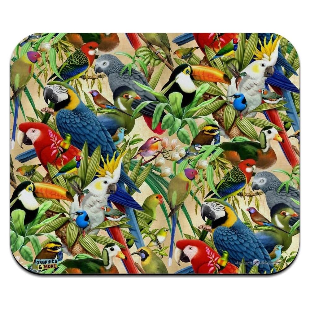 Alfombrilla de Ratón Multicolor Graphics & More Loro Tucán 23.6x19.8cm