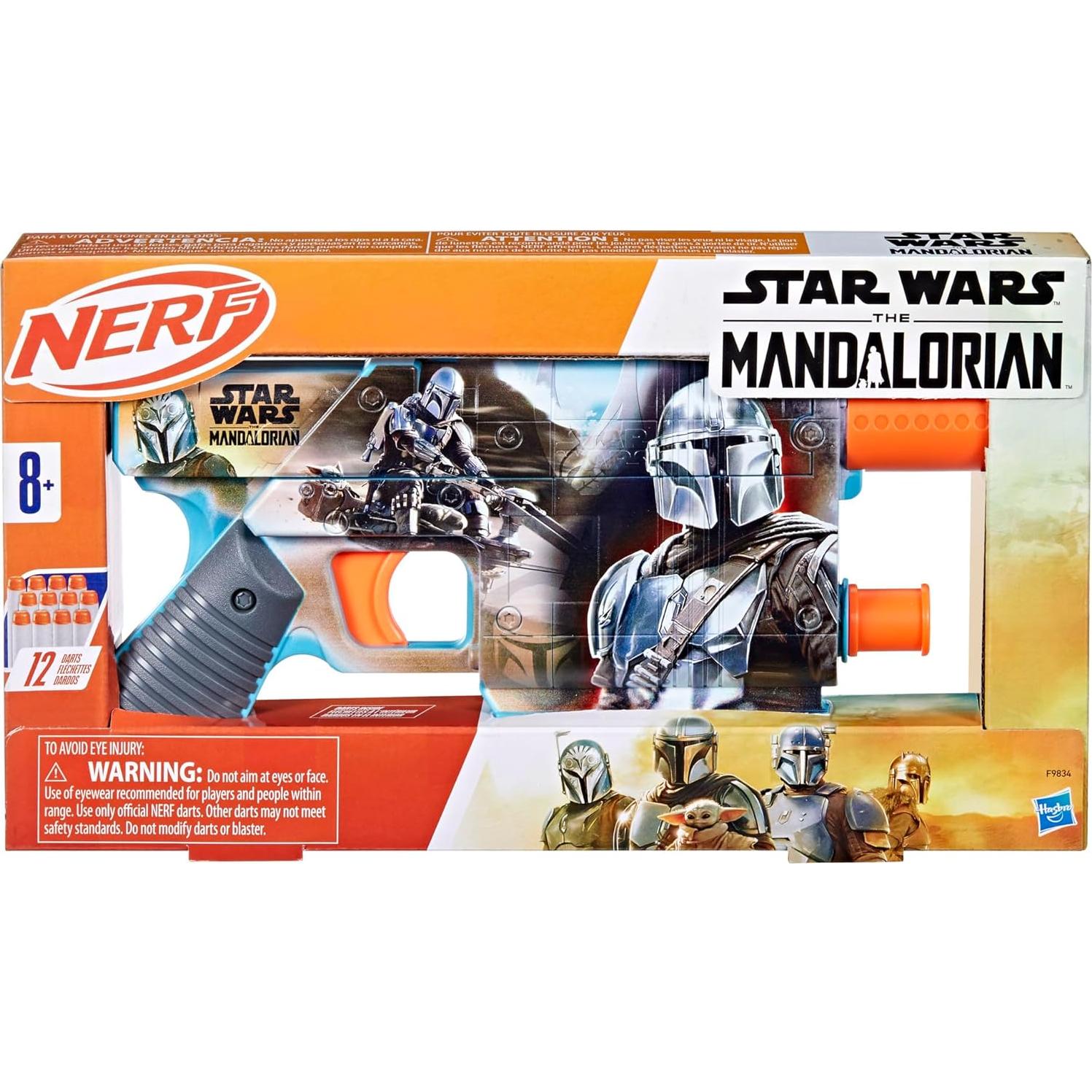 Blaster Nerf Star Wars The Mandalorian 12 Dardos Elite