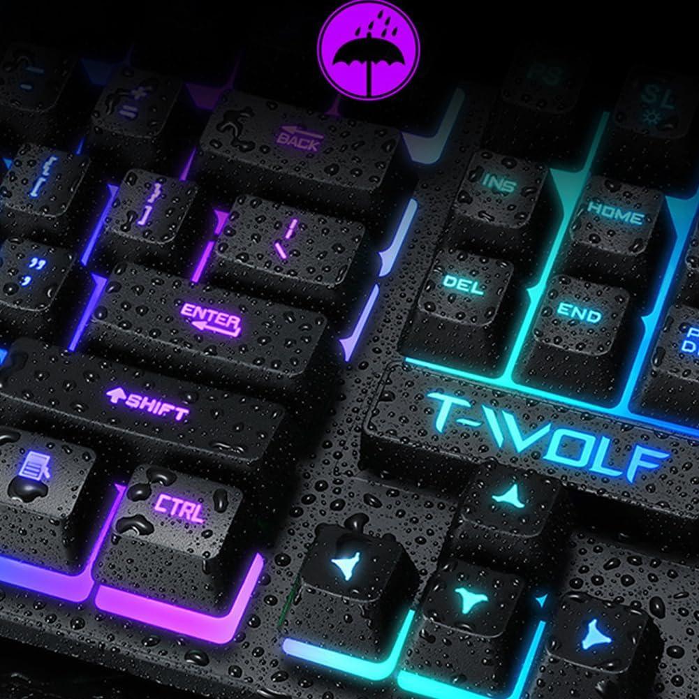 Combo Teclado y Ratón para Juegos Magik TF200 LED RGB Negro