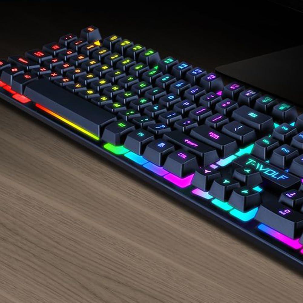 Combo Teclado y Ratón para Juegos Magik TF200 LED RGB Negro