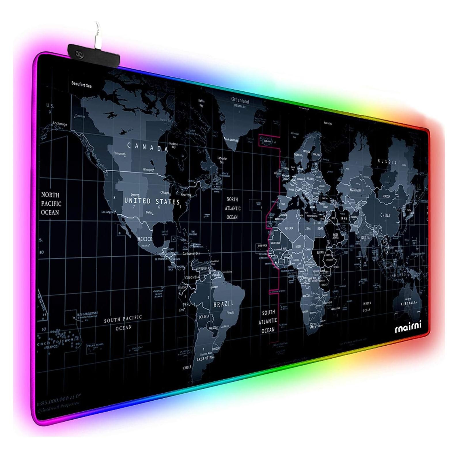 Alfombrilla de Ratón RGB Extendida Rnairni 80x40cm Impermeable