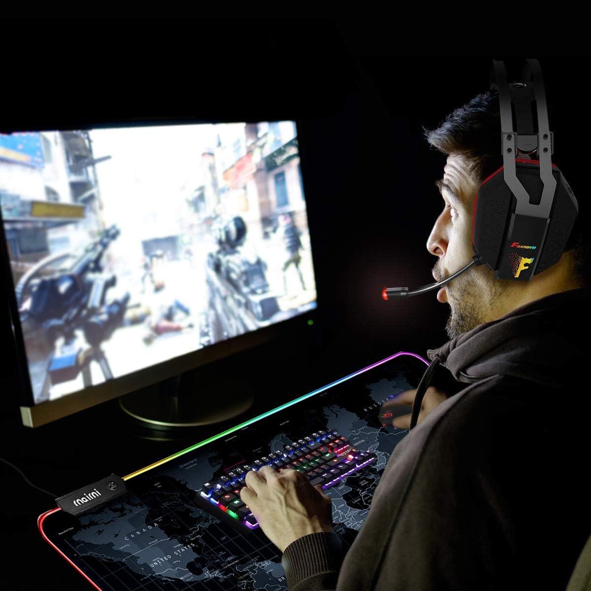 Alfombrilla de Ratón RGB Extendida Rnairni 80x40cm Impermeable