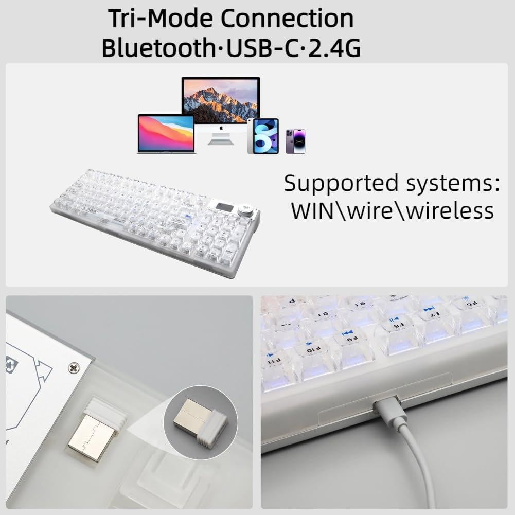 Teclado Mecánico Intercambiable Odpaltoy F98pro RGB 95 Teclas