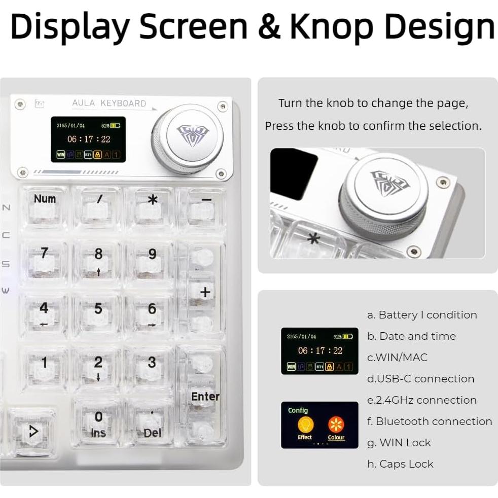 Teclado Mecánico Intercambiable Odpaltoy F98pro RGB 95 Teclas