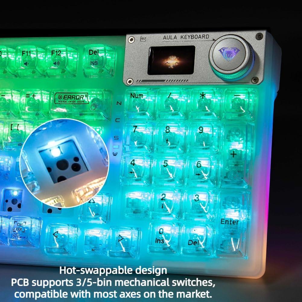 Teclado Mecánico Intercambiable Odpaltoy F98pro RGB 95 Teclas