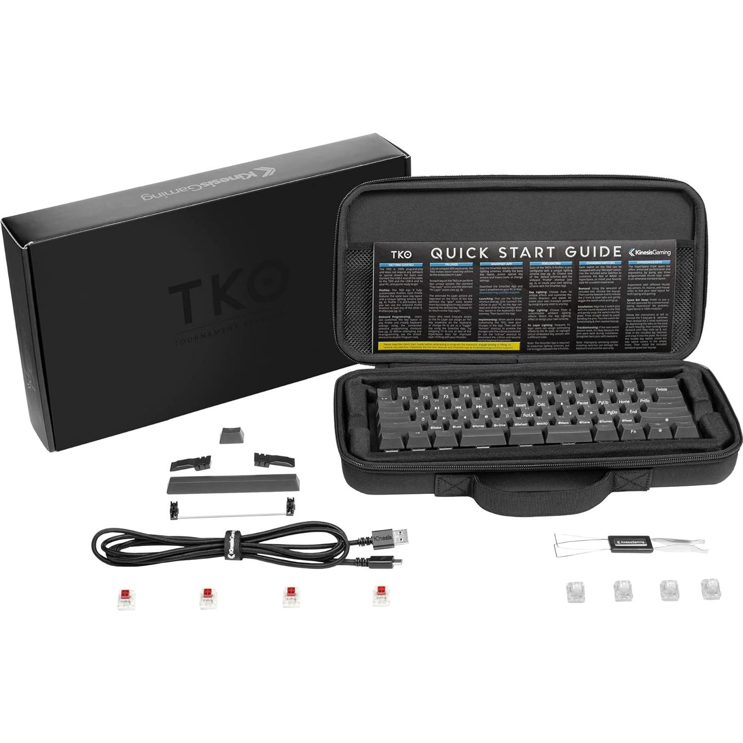 Teclado Mecánico KINESIS Gaming TKO 60% Hotswap RGB PBT