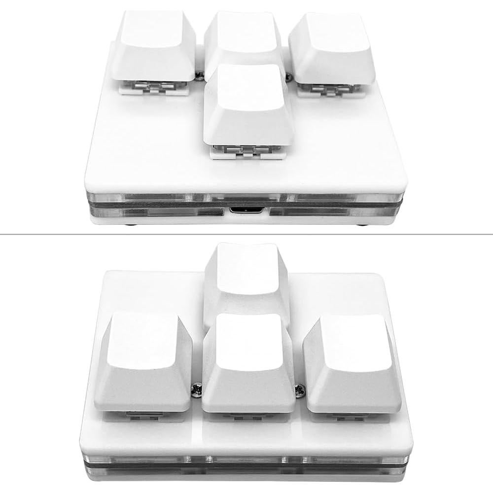 USB Mini 4-Key Keypad One-Handed Mechanical Gaming Keyboard Programming Macro Pad RGB Keypad for Windows Mac OSU HID Standard Keyboard with Red Hot Swappable Switch USB-C Keyboards