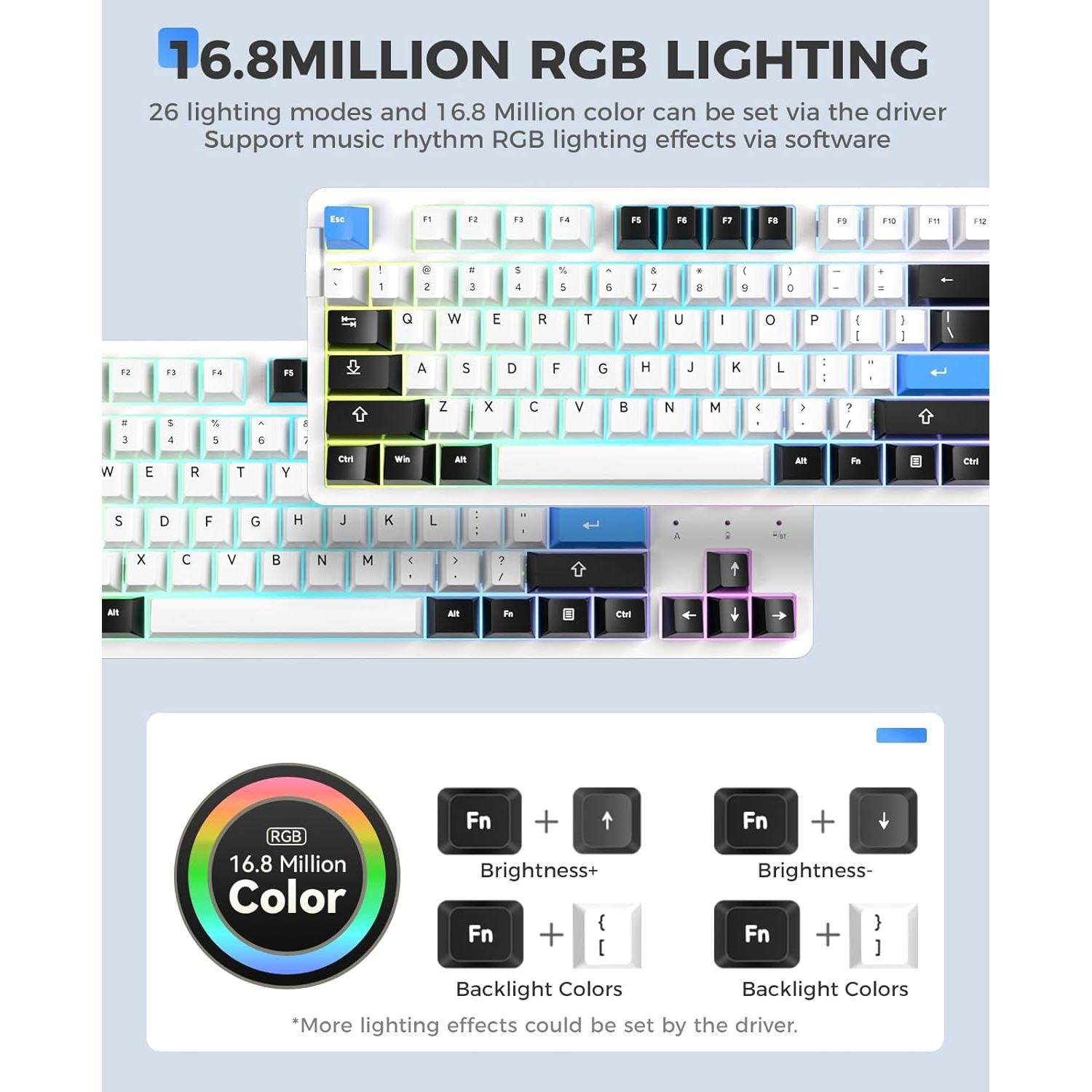 Teclado Mecánico Inalámbrico DAREU EK87PRO TKL RGB 80%