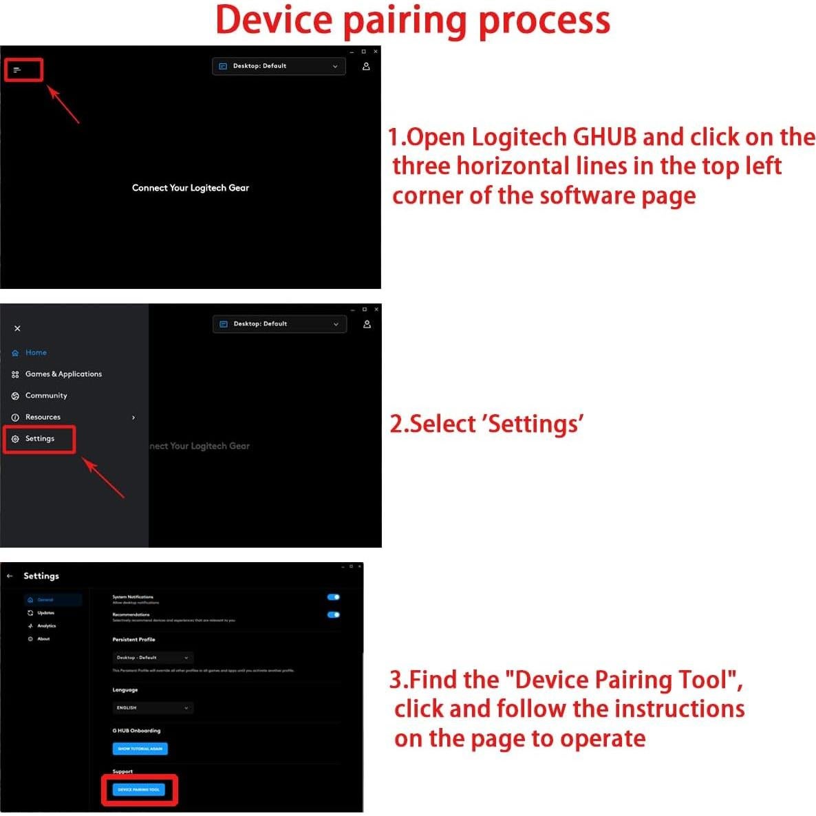 New USB Dongle Mouse Receiver Adapter Replacement for Logitech G PRO X TKL Lightspeed Wireless Mechanical Gaming Keyboard