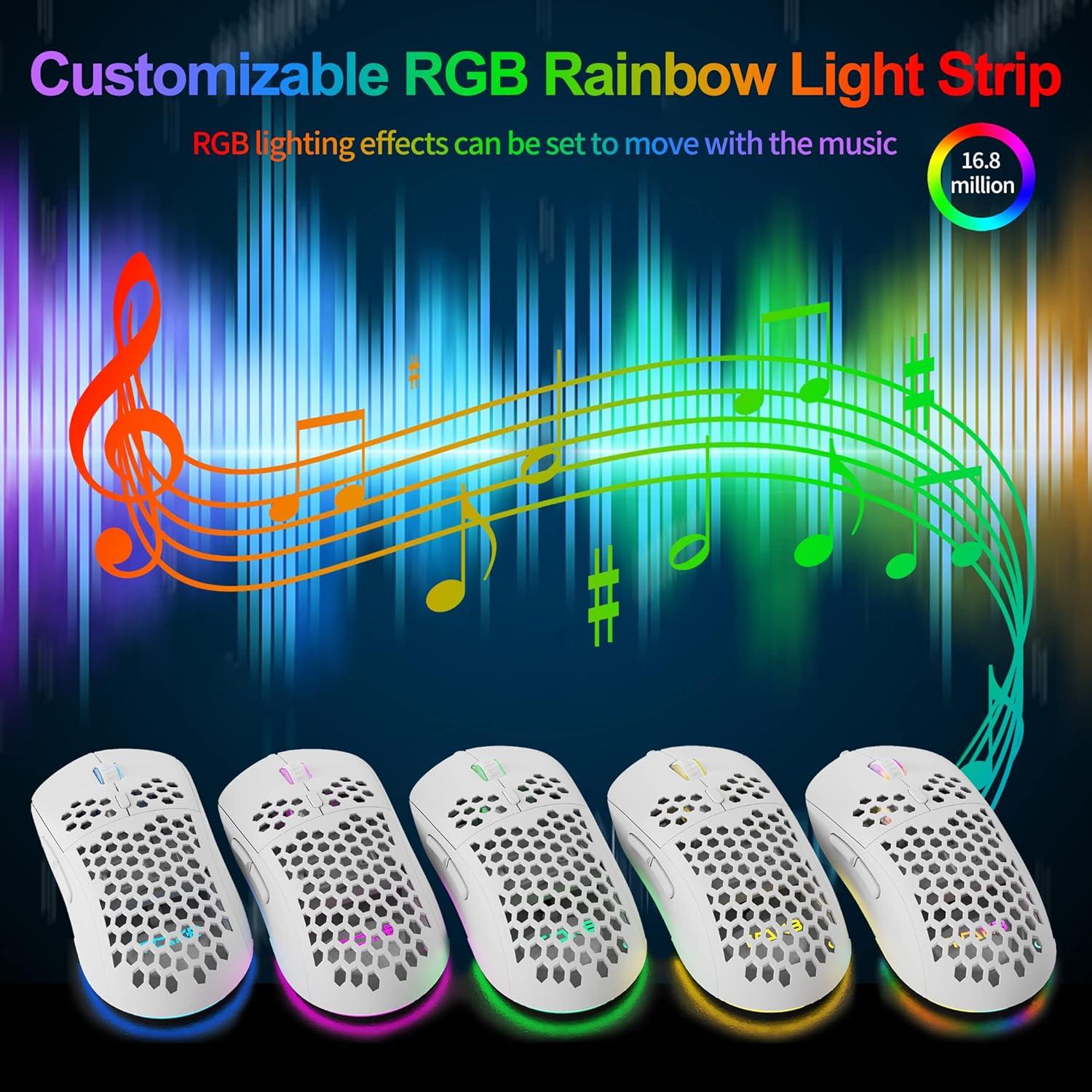 Combo Gaming TMKB: Teclado Mecánico T68SE y Ratón Óptico 12800DPI