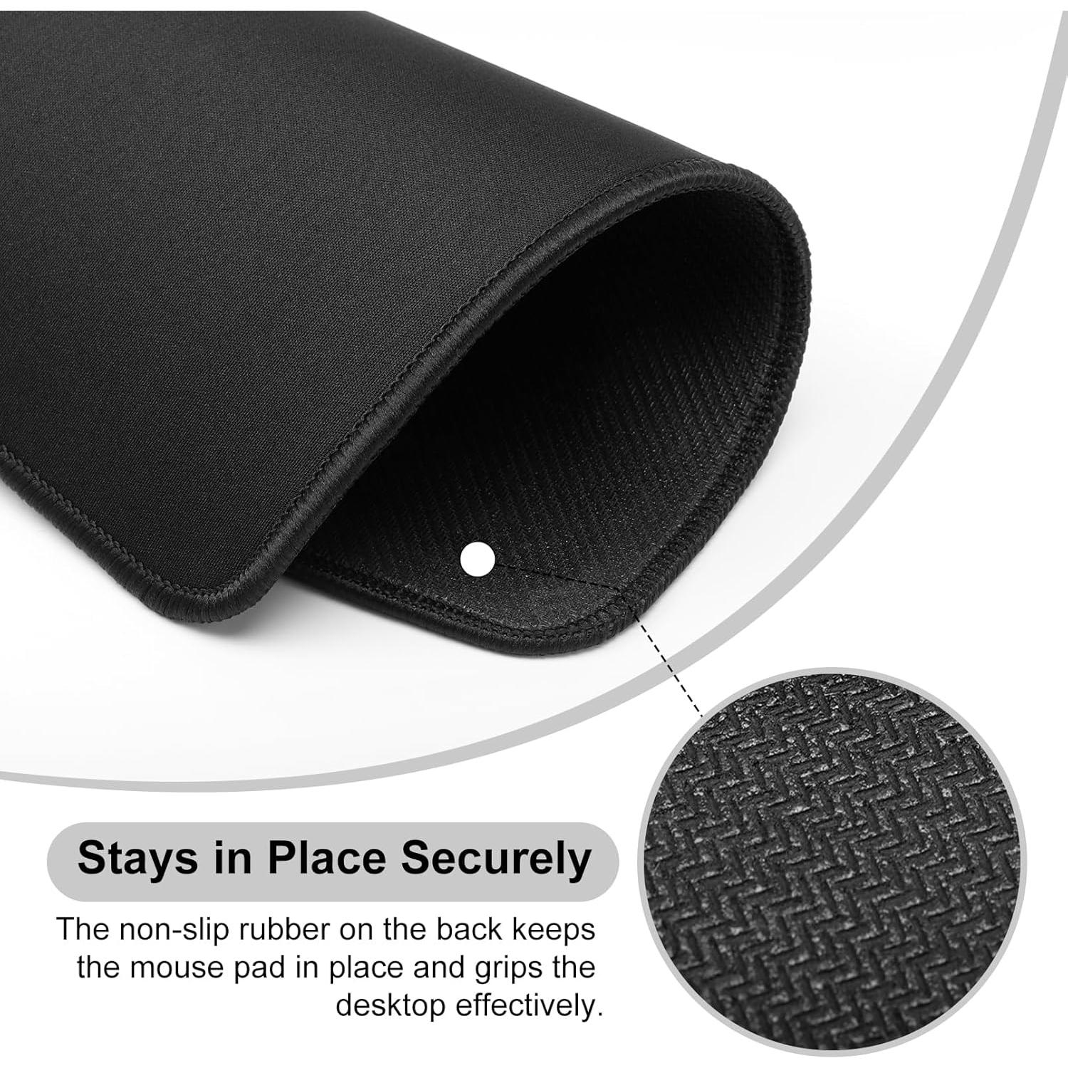 12 Alfombrillas de Ratón CACASO Negras Antideslizantes 25.9x20.8 cm