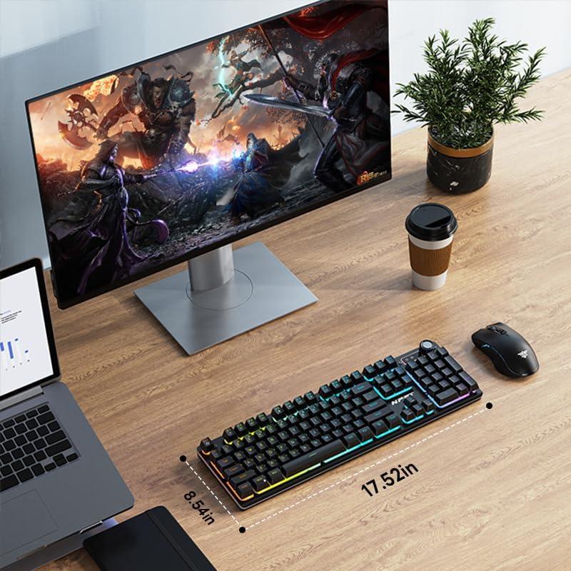 Combo Teclado Mecánico RGB y Ratón Inalámbrico NPET S21PRO