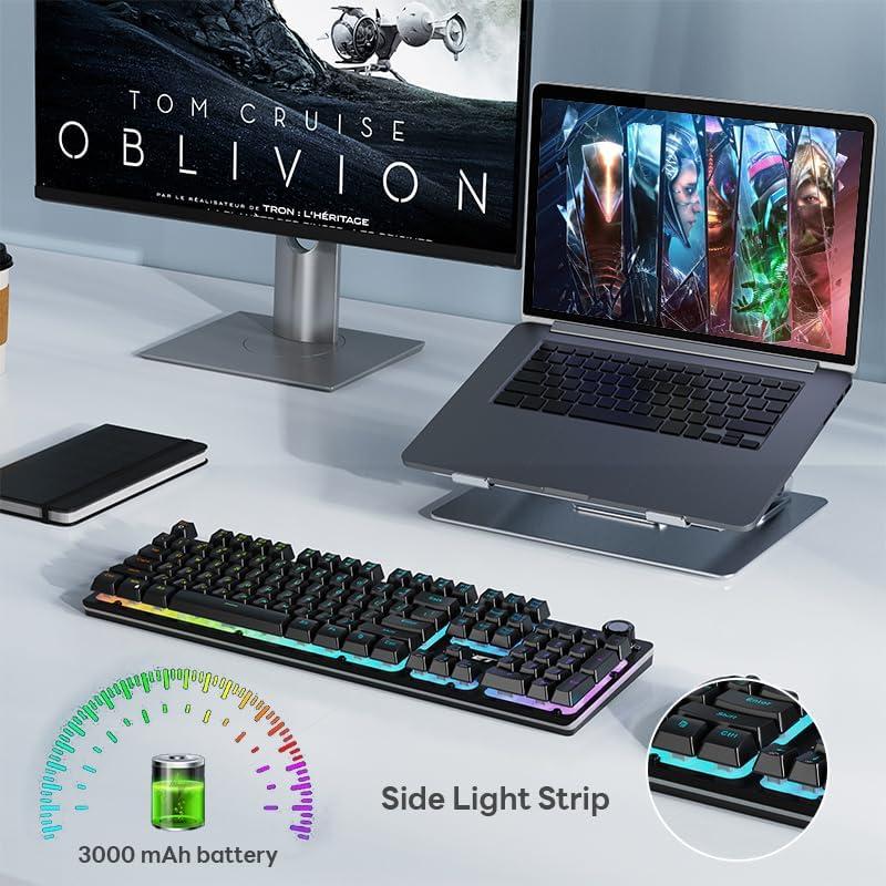 Combo Teclado Mecánico RGB y Ratón Inalámbrico NPET S21PRO