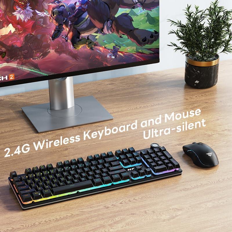 Combo Teclado Mecánico RGB y Ratón Inalámbrico NPET S21PRO