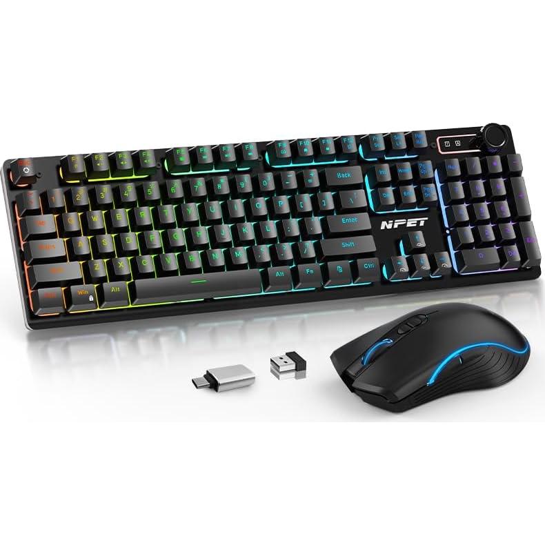 Combo Teclado Mecánico RGB y Ratón Inalámbrico NPET S21PRO