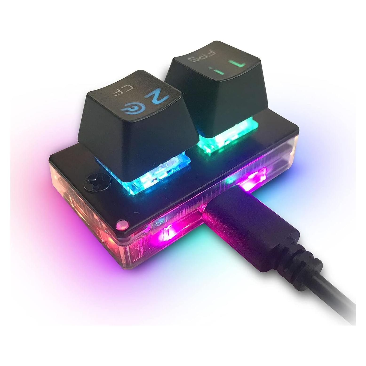 MOTOSPEED K2 OSU Hot Swap Game Keyboards USB Wired RGB Mechanical Keypad with 2 Fully Programmable Keys Brown Switches（Black）