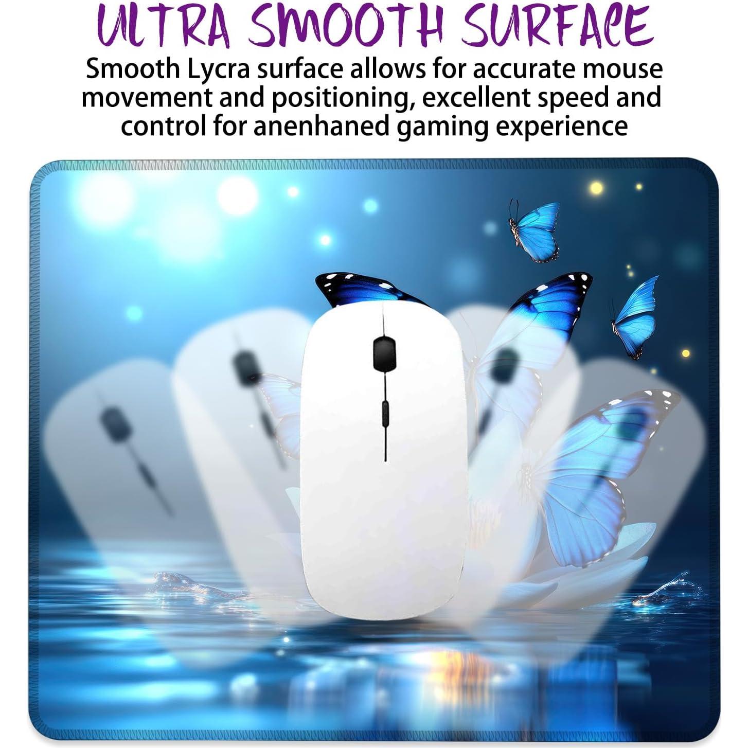 Alfombrilla de Ratón Ghatobty Mariposas Azules 24.1x20.3 cm