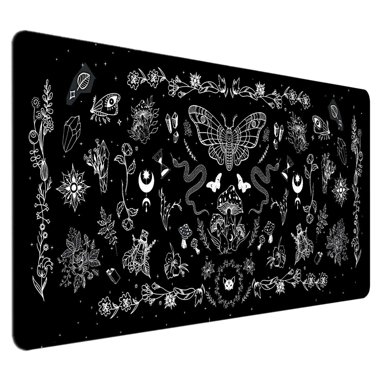 Alfombrilla de Ratón Grande HUOCAIREN Negra Ocultista 900x400mm