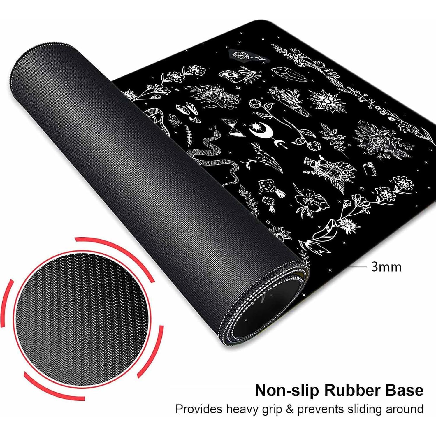 Alfombrilla de Ratón Grande HUOCAIREN Negra Ocultista 900x400mm