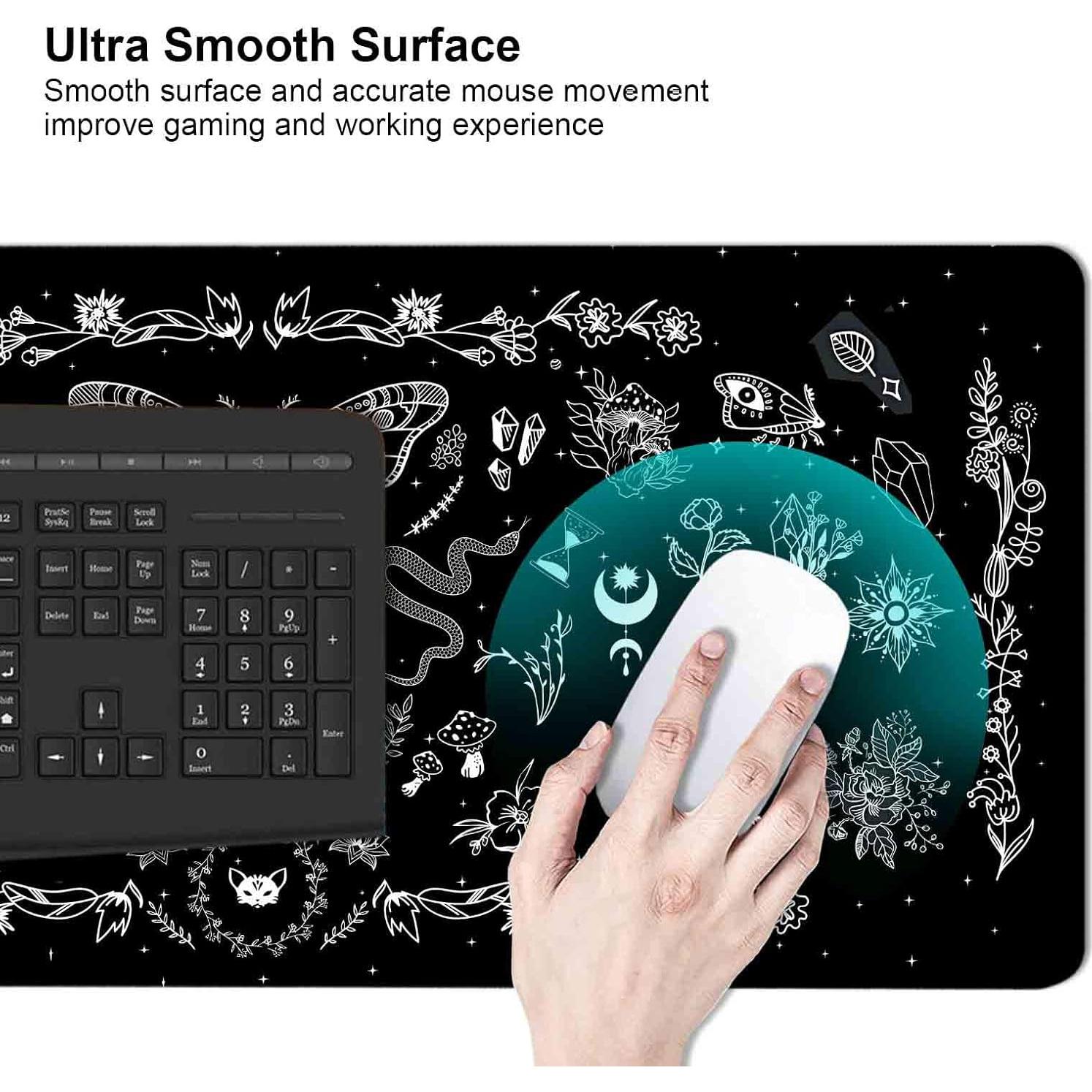 Alfombrilla de Ratón Grande HUOCAIREN Negra Ocultista 900x400mm